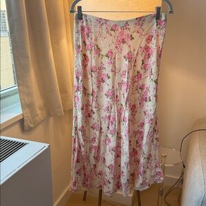 Floral Pink and White Women's Skirt